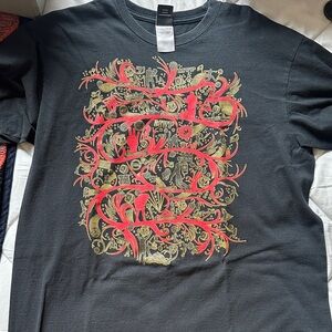 Jordan Black Tee with Red and Gold